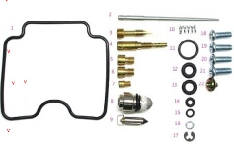 BEARING WORX ZESTAW NAPRAWCZY GAŹNIKA SUZUKI DRZ 400S/SM '00-'17 (26-1107) BEARING WORX ZESTAW NAPRAWCZY GAŹNIKA SUZUKI DRZ 400S/SM '00-'17 (26-1107)