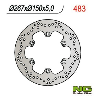 NG TARCZA HAMULCOWA PRZÓD/TYŁ YAMAHA XJ/ XV/ FZS/ XJR/MT01 (267x132x5 / 4) NG TARCZA HAMULCOWA PRZÓD/TYŁ YAMAHA XJ/ XV/ FZS/ XJR/MT01 (267x132x5 / 4)