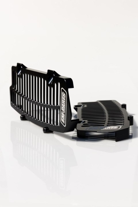 FM-PARTS OSŁONY CHŁODNICY (KRATKI) ALUMINIUM KTM/HUSQVARNA/GAS GAS '20-'25 TBI / TPI KOLOR CZARNY