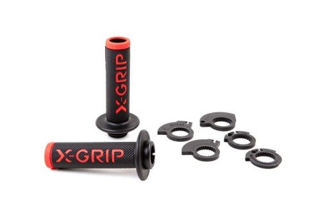 X-GRIP MANETKI (GRIPY) BRAAAAP GRIPS LOCK-ON-GRIP (Z ADAPTERAMI ROLGAZU) RED OPEN END (Z OTWOREM) KOLOR CZERWONY X-GRIP MANETKI (GRIPY) BRAAAAP GRIPS LOCK-ON-GRIP (Z ADAPTERAMI ROLGAZU) RED OPEN END (Z OTWOREM) KOLOR CZERWONY