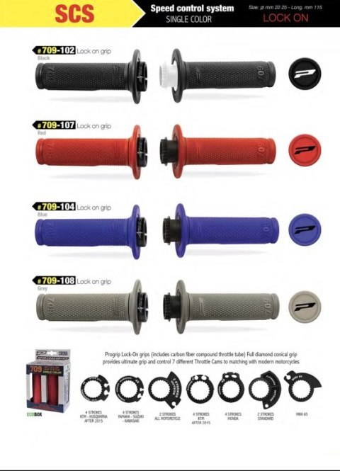 PROGRIP MANETKI PG709 OFF ROAD Z BLOKADĄ SCS LOCK-ON + 6 ADAPTERÓW ROLGAZU (22+25MM) KOLOR CZERWONY (709-107) PROGRIP MANETKI PG709 OFF ROAD Z BLOKADĄ SCS LOCK-ON + 6 ADAPTERÓW ROLGAZU (22+25MM) KOLOR CZERWONY (709-107)