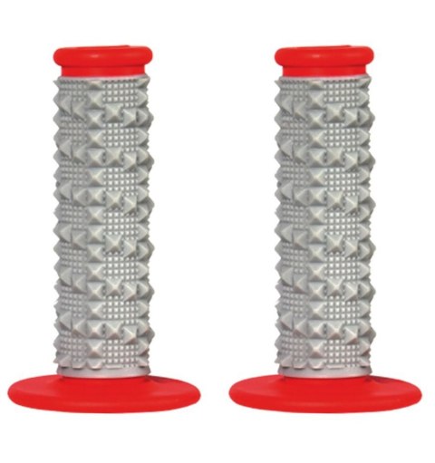 SCAR RACING MANETKI OFF-ROAD (22+25MM) Z WYPUSTKAMI DWUSKŁADNIKOWE KOLOR SZARY/CZERWONY SCAR RACING MANETKI OFF-ROAD (22+25MM) Z WYPUSTKAMI DWUSKŁADNIKOWE KOLOR SZARY/CZERWONY