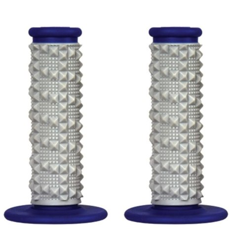 SCAR RACING MANETKI OFF-ROAD (22+25MM) Z WYPUSTKAMI DWUSKŁADNIKOWE KOLOR SZARY/NIEBIESKI SCAR RACING MANETKI OFF-ROAD (22+25MM) Z WYPUSTKAMI DWUSKŁADNIKOWE KOLOR SZARY/NIEBIESKI