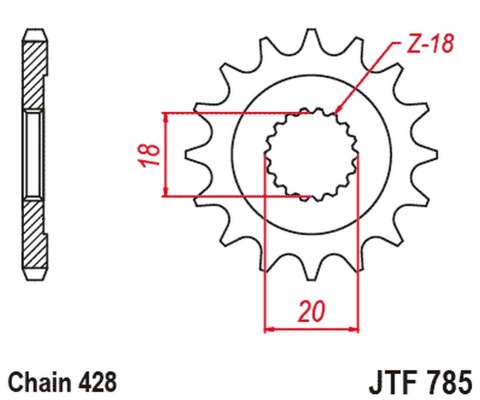 JT ZĘBATKA PRZEDNIA 426 13 BENELLI 125 LEONCIO '22-'23, KEEWAY 125 STRIKE '13-'14, RKF 125 '11-'23, TX 125 '11-'20 (42613JT) (ŁA JT ZĘBATKA PRZEDNIA 426 13 BENELLI 125 LEONCIO '22-'23, KEEWAY 125 STRIKE '13-'14, RKF 125 '11-'23, TX 125 '11-'20 (42613JT) (ŁA