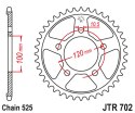 JT ZĘBATKA TYLNA 4363 42 APRILIA RSV 1000 MILLE R/SL/SP '98-'03 (JTR702.42) (ŁAŃC. 525)