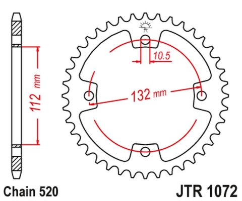 JT ZĘBATKA TYLNA 4485 36 (448536) KYMCO KXR, KXU, MAXXER, MXU 250/300 '02-'15 (ŁAŃC. 520)