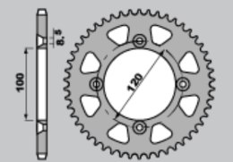 JT ZĘBATKA TYLNA 4738 47 YAMAHA YZ 65 '18-'25 (473847JT) (ŁAŃC.420)