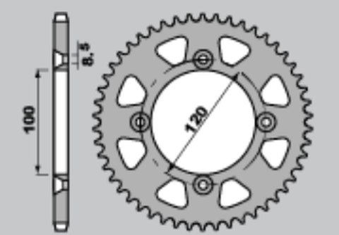 JT ZĘBATKA TYLNA 4738 47 YAMAHA YZ 65 '18-'25 (473847JT) (ŁAŃC.420)