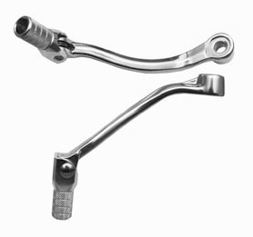 M.C. DŹWIGNIA ZMIANY BIEGÓW KTM SX 85 '03-'17, HUSQVARNA TC 85 '14-'17 (ALUMINIOWA)(KUTA) KOLOR SREBRNY, KOŃCÓWKA STALOWA
