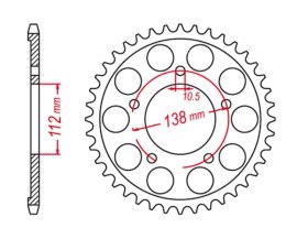 GROSSKOPF WYPRZEDAŻ ZĘBATKA TYLNA 4448 48 YAMAHA YZF-R6 '99-'02 KONWERSJA NA ŁAŃCUCH 530 (JTR1871.48)