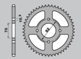 JR ZĘBATKA TYLNA 476 35 KAWASAKI Z 250A '78-'82