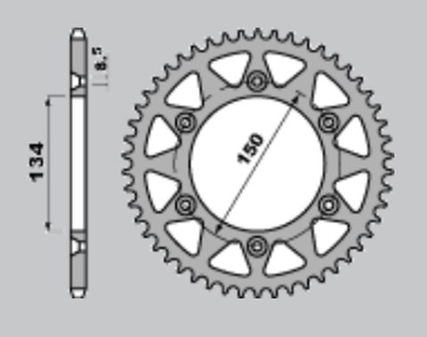 JR ZĘBATKA TYLNA ALUMINIOWA (ANODOWANA) 489 48 KAWASAKI KX 125/250/500 '84-'08, KDX 200 '84-'06, KDX 220 '97-'05, KDX 250 '91-'9 JR ZĘBATKA TYLNA ALUMINIOWA (ANODOWANA) 489 48 KAWASAKI KX 125/250/500 '84-'08, KDX 200 '84-'06, KDX 220 '97-'05, KDX 250 '91-'9
