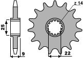 PBR WYPRZEDAZ ZĘBATKA PRZEDNIA 2097 14 18NC MV AUGUSTA 750 F4 (ŁAŃC. 520) PBR WYPRZEDAZ ZĘBATKA PRZEDNIA 2097 14 18NC MV AUGUSTA 750 F4 (ŁAŃC. 520)