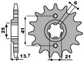 PBR WYPRZEDAZ ZĘBATKA PRZEDNIA 268 15 18NC HONDA VF 500F (84-88) (ŁAŃC. 530)