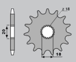 PBR WYPRZEDAZ ZĘBATKA PRZEDNIA 393 15 18NC (ŁAŃC. 520)