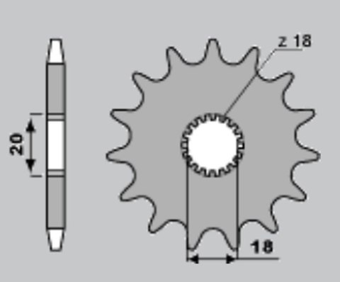 PBR WYPRZEDAZ ZĘBATKA PRZEDNIA 393 15 18NC (ŁAŃC. 520) PBR WYPRZEDAZ ZĘBATKA PRZEDNIA 393 15 18NC (ŁAŃC. 520)