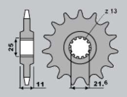 PBR WYPRZEDAZ ZĘBATKA PRZEDNIA 442 17 18NC (ŁAŃC. 532)