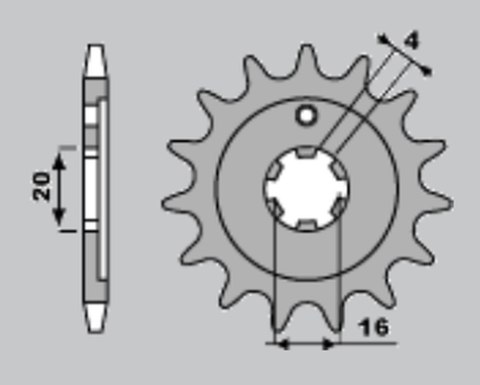JR ZĘBATKA PRZEDNIA 555 15 YAMAHA XT / TTR 225 '92-'04 (55515JT) (ŁAŃC. 428) JR ZĘBATKA PRZEDNIA 555 15 YAMAHA XT / TTR 225 '92-'04 (55515JT) (ŁAŃC. 428)