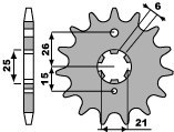 PBR WYPRZEDAZ ZĘBATKA PRZEDNIA 509 15 18NC KZ 400/440 74-85 (JTF509.15) (ŁAŃC. 530)