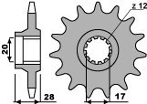 PBR ZĘBATKA PRZEDNIA 556 14 18NC (ŁAŃC. 520)