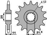 PBR WYPRZEDAZ ZĘBATKA PRZEDNIA 580 15 18NC (ŁAŃC. 530) (JTF580.15)