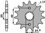 PBR WYPRZEDAZ ZĘBATKA PRZEDNIA 582 16 18NC ZR 7, TDM 850 (91-95) (ŁAŃC. 525) (JTF512.16)