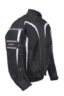 ROLEFF PROMOCJA KURTKA TEKSTYLNA KRÓTKA LETNIA Z WYPINANĄ MEMBRANA WIND-TEX (2W1) MODEL RO607 KOLOR CZARNY/BIAŁY ROZMIAR L