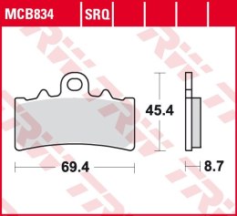 TRW ZF KLOCKI HAMULCOWE KH606 SINTER STREET BMW G 310 R / GS 16-, C 400 GT / X 18-, KTM DUKE 125 11-, 390 ADV / DUKE 13-, PRZÓD