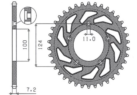 SUNSTAR ZĘBATKA TYLNA 4443 38 DUCATI 749 '03-'06 (JTR744.38) (ŁAŃC. 525) (444338JT) SUNSTAR ZĘBATKA TYLNA 4443 38 DUCATI 749 '03-'06 (JTR744.38) (ŁAŃC. 525) (444338JT)