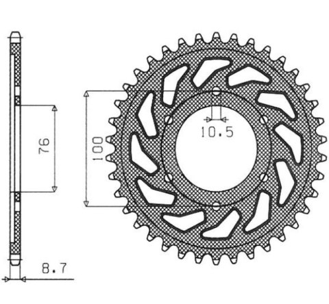 SUNSTAR ZĘBATKA TYLNA 825 52 / 816 48 SUZUKI GSXR1100, GSXR750 (92-95) (JTR816.52) (ŁAŃC. 530) (81652JT) SUNSTAR ZĘBATKA TYLNA 825 52 / 816 48 SUZUKI GSXR1100, GSXR750 (92-95) (JTR816.52) (ŁAŃC. 530) (81652JT)