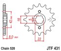 JT ZĘBATKA PRZEDNIA 431 15 SUZUKI PE 250 '78-'82, RM 250 '79-'81, RM 400 '78-'80 (43115JT) (ŁAŃC. 520) NA ZAMÓWIENIE