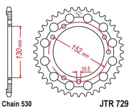 JT ZĘBATKA TYLNA 713 46 CAGIVA ELEFANT 750/900 '90-98', GRAND CANYON 900 '99' (71346JT) (ŁAŃC.530)