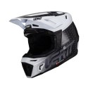 LEATT KASK MOTO 8.5 V24 (+GOGLE VELOCITY 5.5 GRATIS) HELMET KIT BLACK/WHITE KOLOR CZARNY/BIAŁY ROZMIAR L (59-60 cm)