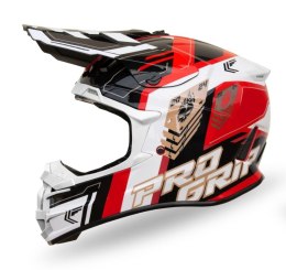PROGRIP KASK CROSS PG3080 SPIRITS KOLOR CZERWONY BIAŁY CZARNY ROZM. XL (3080-149) ( HOMOLOGACJA ECE 22R06, ZAPIĘCIE DD )