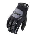 KENNY RACING RĘKAWICE CROSS/ENDURO MODEL SAFETY BLACK KOLOR CZARNY/SZARY ROZMIAR S