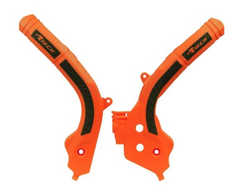 RACETECH (RTECH) OSŁONY RAMY (KOMPLET) BI-MATERIAL SUPER GRIP KTM SX 125/150 '16-18, SX 250 '17-18, EXC/EXCF 250/350/450 '17-19,
