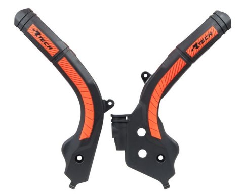 RACETECH (RTECH) OSŁONY RAMY (KOMPLET) BI-MATERIAL SUPER GRIP KTM SX 125/150 '16-18, SX 250 '17-18, EXC/EXCF 250/350/450 '17-19,