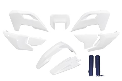 UFO KOMPLET PLASTIKÓW (FULL KIT) Z OSŁONAMI TELESKOPÓW (AMORTYZATORÓW) HUSQVARNA TE 150 / 250 / 300 '24-'25, FE 250 / 350 / 450 