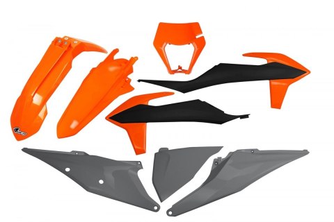 UFO KOMPLET PLASTIKÓW KTM EXC 125 '20-'21, EXC 250 / 300 TPI '20-'23, EXC-F 250 / 350 / 450 / 500 '20-'23 Z OSŁONĄ LAMPY KOLOR O UFO KOMPLET PLASTIKÓW KTM EXC 125 '20-'21, EXC 250 / 300 TPI '20-'23, EXC-F 250 / 350 / 450 / 500 '20-'23 Z OSŁONĄ LAMPY KOLOR O