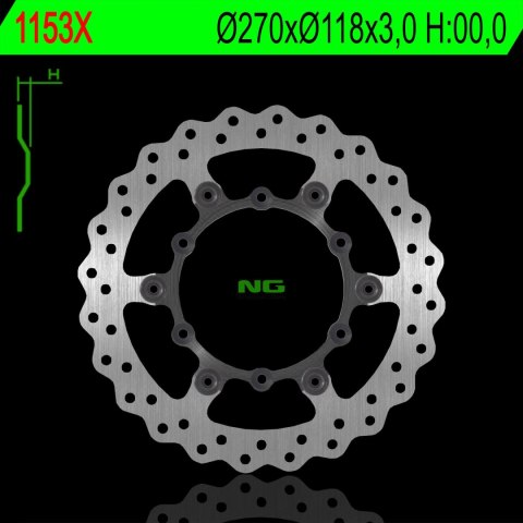 NG TARCZA HAMULCOWA PRZÓD YAMAHA YZF 250/400/426/450 '98-'24, YZ 125/250 (2T), WR 250/400/426/450F (270X118X3MM) PŁYWAJĄCA (6X6, NG TARCZA HAMULCOWA PRZÓD YAMAHA YZF 250/400/426/450 '98-'24, YZ 125/250 (2T), WR 250/400/426/450F (270X118X3MM) PŁYWAJĄCA (6X6,