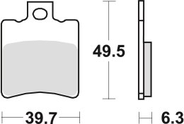 TRW ZF KLOCKI HAMULCOWE KH193 ORGANIC SUZUKI AP 95-98, UX 99-00, YAMAHA NS 50 '13-, YN 50 '97-, XN 125 00-03, PRZÓD (PROMOCJA)