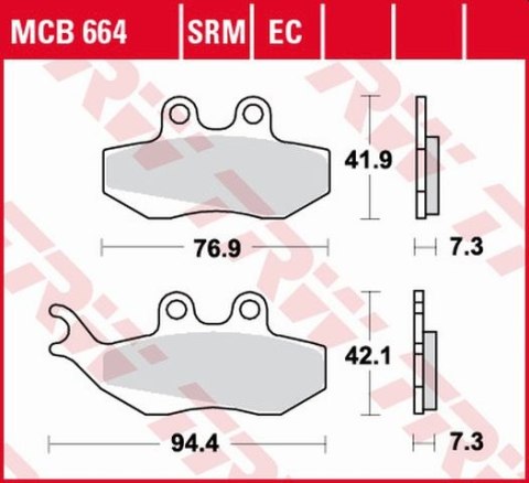 TRW ZF KLOCKI HAMULCOWE KH194 ORGANIC APRILIA RS 50 99-10, RX 50 95-06, PEGASO 125 92-95, RX 125 92-99, PRZÓD (PROMOCJA) TRW ZF KLOCKI HAMULCOWE KH194 ORGANIC APRILIA RS 50 99-10, RX 50 95-06, PEGASO 125 92-95, RX 125 92-99, PRZÓD (PROMOCJA)