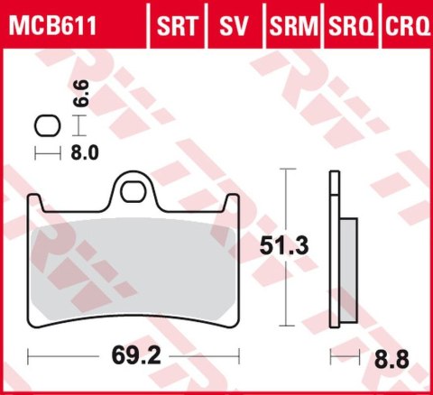 TRW ZF KLOCKI HAMULCOWE KH252 KH380 SINTER RACING YAMAHA FZ6 07-10, FZS 600 98-01, MT-07 14-17, TRACER 700 '16-, FZ8 10-16, MT-0 TRW ZF KLOCKI HAMULCOWE KH252 KH380 SINTER RACING YAMAHA FZ6 07-10, FZS 600 98-01, MT-07 14-17, TRACER 700 '16-, FZ8 10-16, MT-0