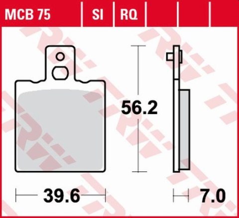 TRW ZF KLOCKI HAMULCOWE KH47 ORGANIC APRILIA AF-1 / ET 50 87-90, AF-1 125 88-92, RS 250 95-02, YAMAHA SZR 660 95-98, TYŁ TRW ZF KLOCKI HAMULCOWE KH47 ORGANIC APRILIA AF-1 / ET 50 87-90, AF-1 125 88-92, RS 250 95-02, YAMAHA SZR 660 95-98, TYŁ