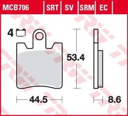 TRW ZF KLOCKI HAMULCOWE KH283 SINTER SUZUKI AN 250 BURGMAN '98-'00, AN 400 BURGMAN '01-'06, SYM GTS 125/250/300 '16-, DAELIM QL 