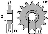 PBR WYPRZEDAZ ZĘBATKA PRZEDNIA 2081 13 18NC FANTIC 50/80 (ŁAŃC. 428)