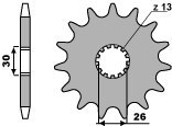PBR WYPRZEDAZ ZĘBATKA PRZEDNIA 2090 19 18NC TRIUMPH 955/1050/1200 (ŁAŃC. 530) (JTF1180.19)