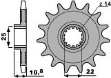 PBR WYPRZEDAZ ZĘBATKA PRZEDNIA 2145 16 18NC APRILIA 450/550 RSV,SXV (ŁAŃC. 520)