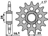 PBR ZĘBATKA PRZEDNIA 2147 16 18NC KTM 990 (ŁAŃC. 525)