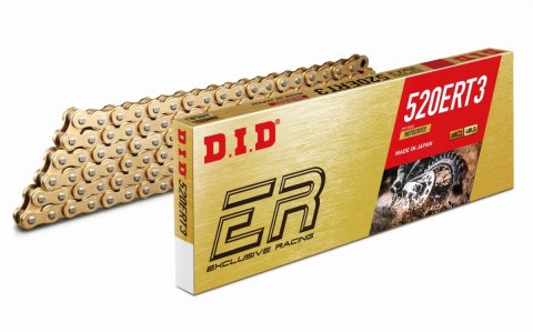 DID 520ERT3G&G-106 ŁAŃCUCH ZŁOTY / ZŁOTY (106-OGNIW) BEZ O-RINGÓW (OTWARTY + ZAPINKA) - ZASTĘPUJE 520ERT2 DID 520ERT3G&G-106 ŁAŃCUCH ZŁOTY / ZŁOTY (106-OGNIW) BEZ O-RINGÓW (OTWARTY + ZAPINKA) - ZASTĘPUJE 520ERT2